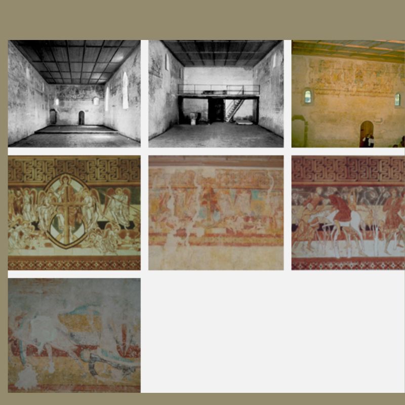 Collage der alten Fresken aus der Michaelskirche