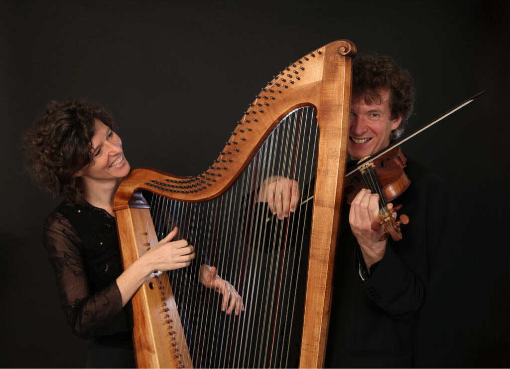 Forum alte Musik Bild mit Johanna Seitz und Christoph Mayer, Harfe und Geige